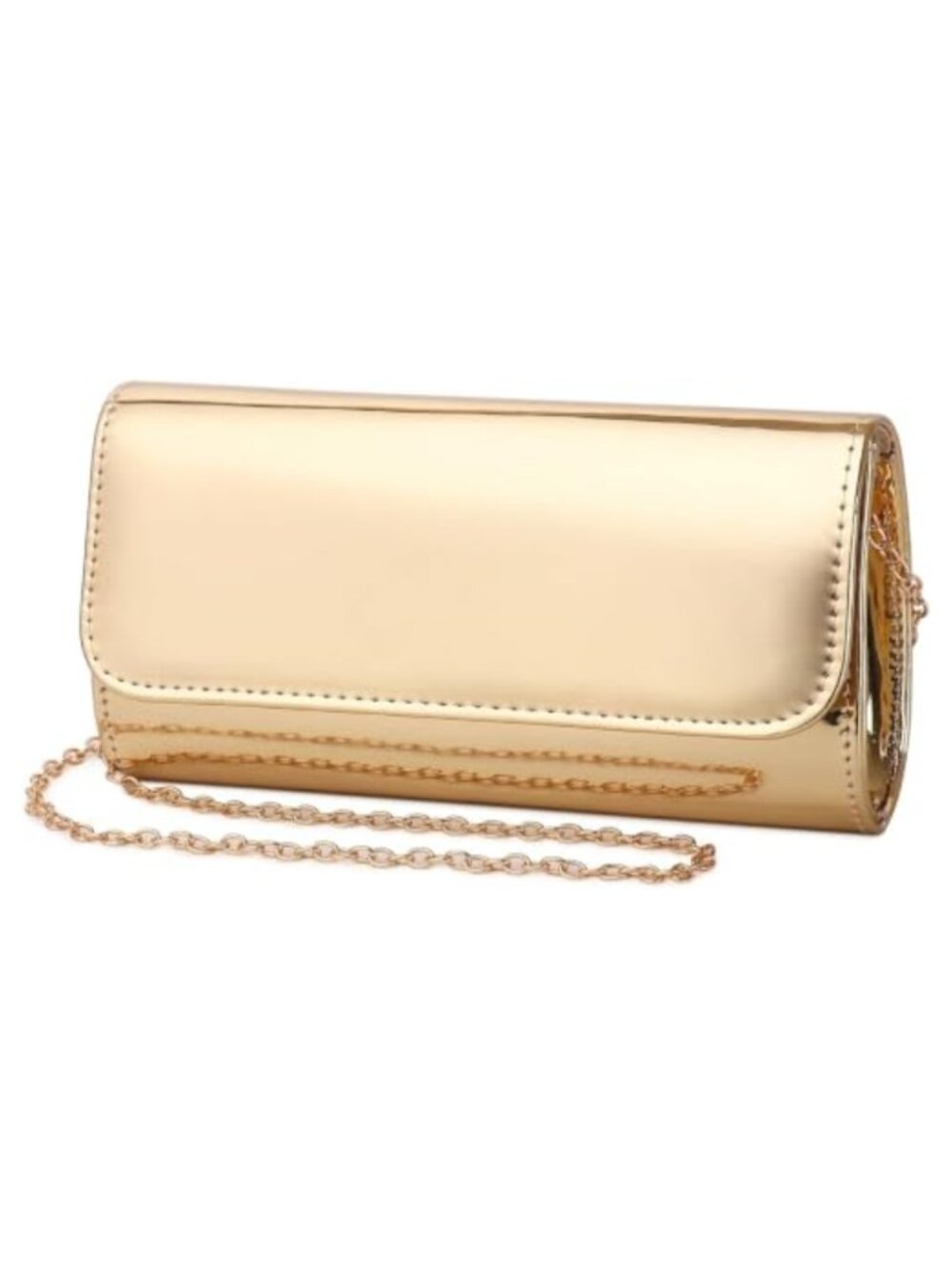Faux Patent Leather Envelope Clutch 3-in-1 Evening Bag